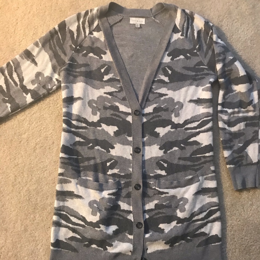 Lucky Brand camouflage cardigan